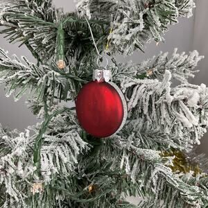 Christmas Tree Ornament-Red Sparkling Macaron-The Bridge Collection